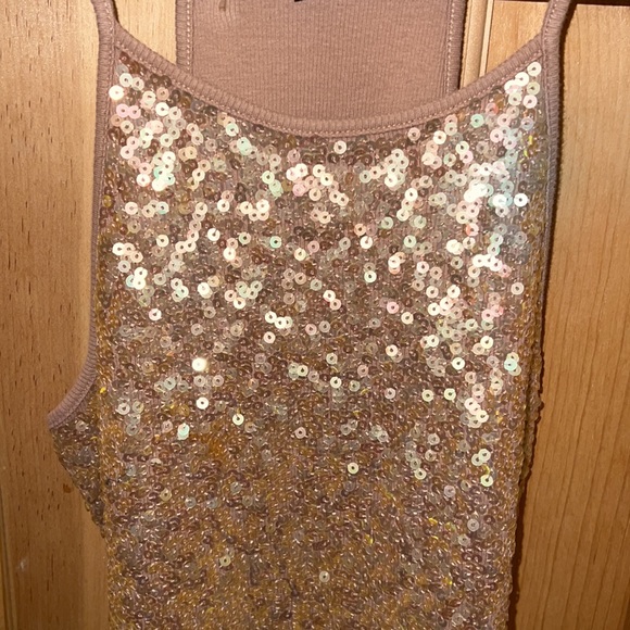 Express gold crop tank top - Picture 4 of 6